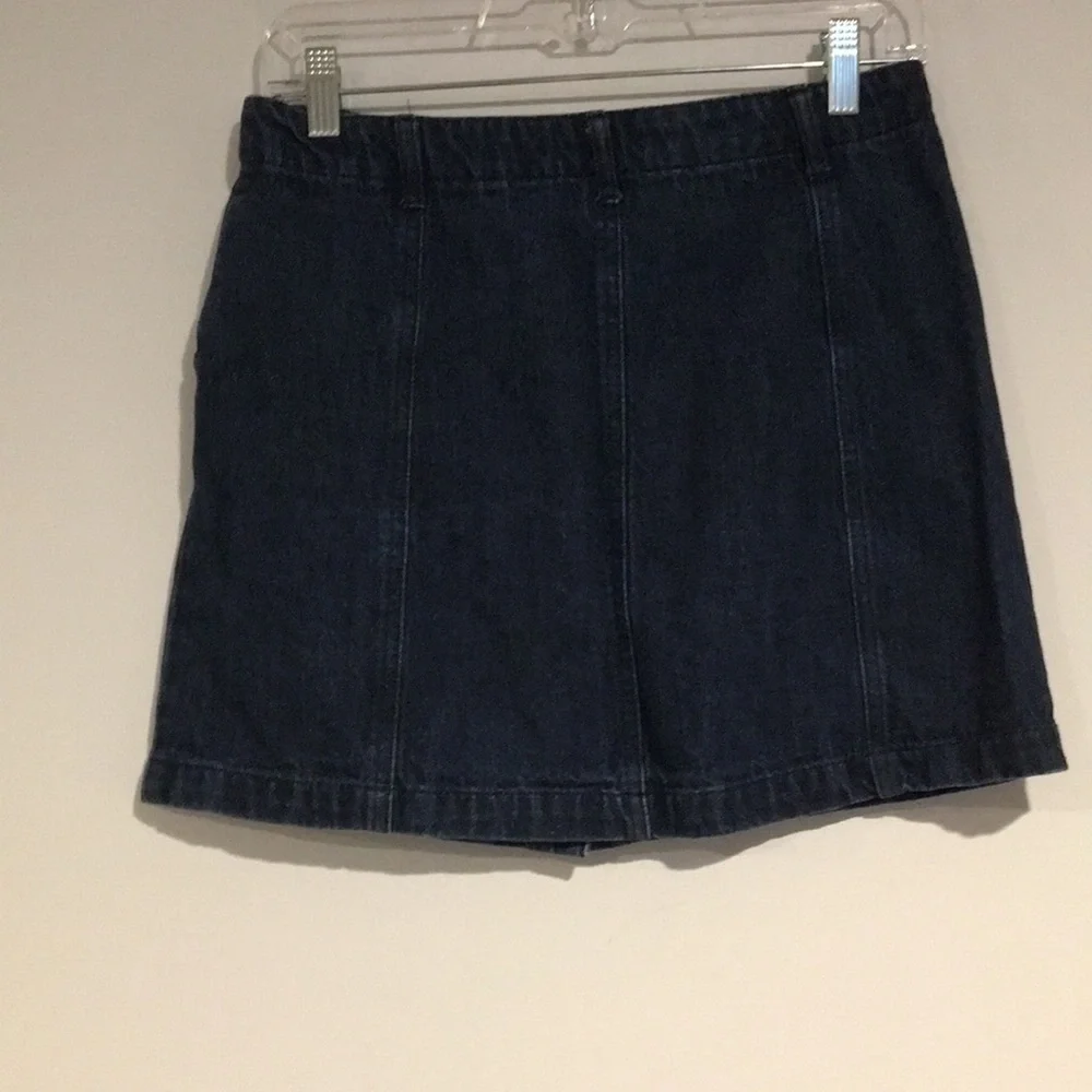 Forever 21 button down denim jean mini skirt